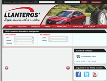 Tablet Screenshot of llanteros.com